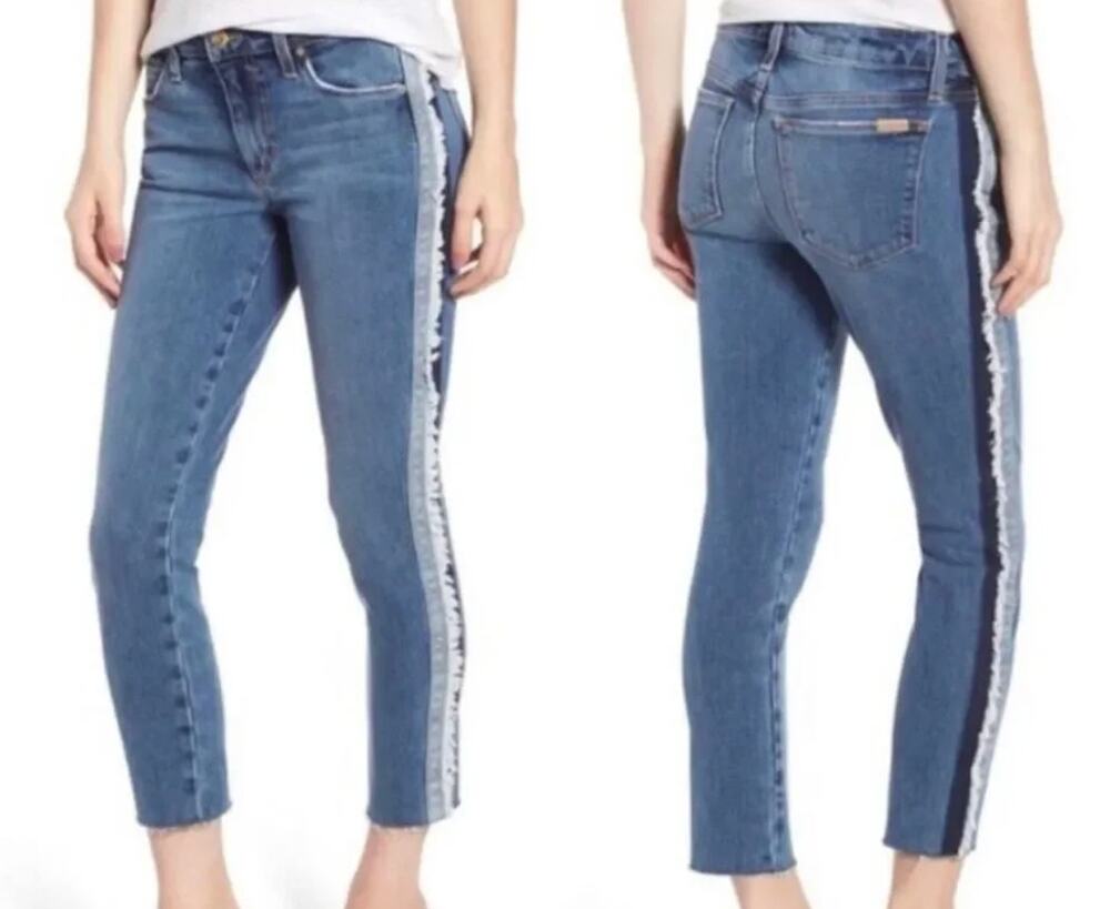 Joe's Jeans the Icon Mid Rise Frayed Skinny Crop Madera 28